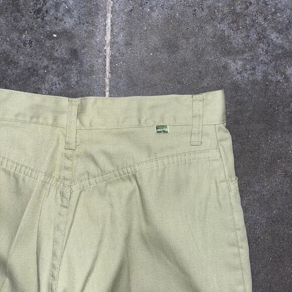 Vintage 70's Levi's For Me Flared Khaki Bare Back Flare Pants - 28 x 29 - Picture 3 of 8